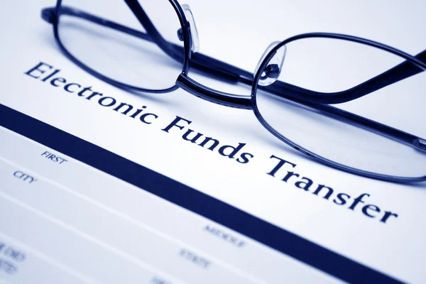 Electronic funds transfer — Stock Photo, Image