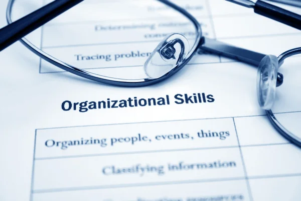 Organizational skills  form — Stock Photo, Image