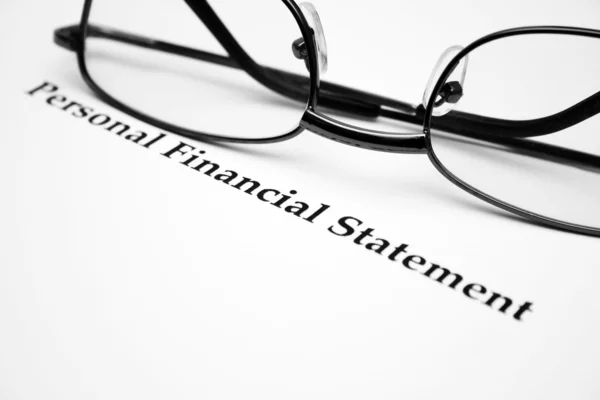 Personal financial statement — Stock Photo, Image