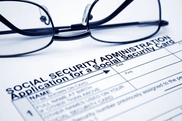 Social security card application — Stock Photo, Image