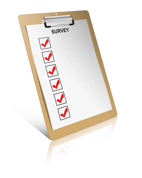 Survey checklist — Stock Photo, Image