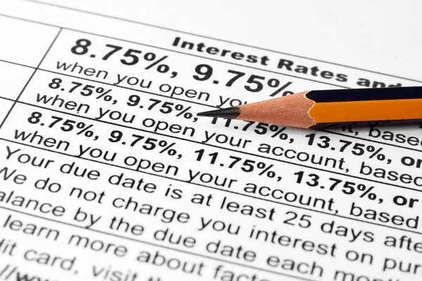 Interest rates — Stock Photo, Image