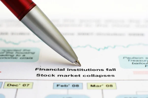 Stock market crise — Stock Photo, Image