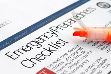 Emergency checklist clipart