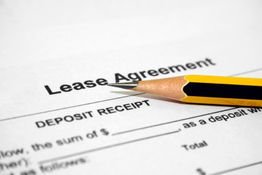 Lease agreement document clipart