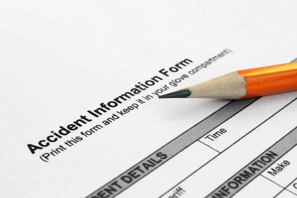Accident information form — Stock Photo, Image