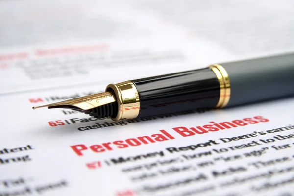Financial documents with pen. — Stock Photo, Image