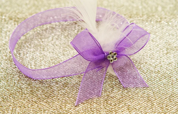 紫色丝带 — 图库照片