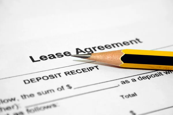 Lease agreement document — Stock Photo, Image