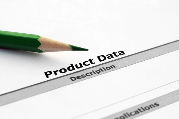 Dados do produto — Fotografia de Stock