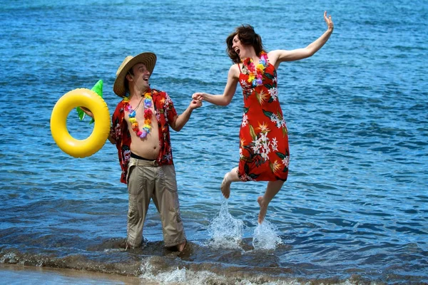 Turistas havaianos — Fotografia de Stock
