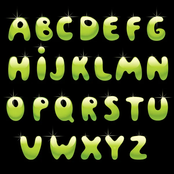Glossy alphabet — Stock Vector