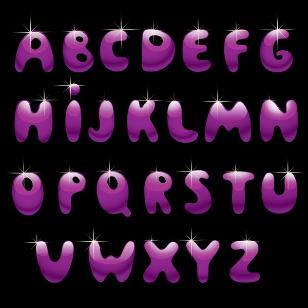 Глянцевый алфавит — стоковый вектор