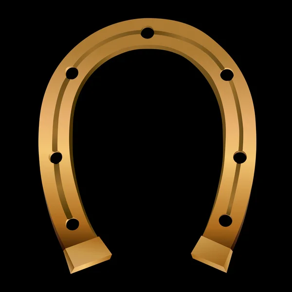 Guld-hästsko — Stock vektor