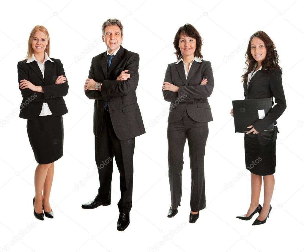 Group of successful business