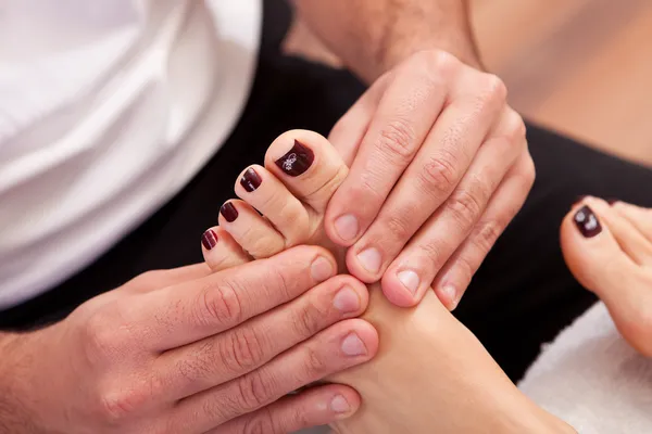 Spa voet massage close-up — Stockfoto