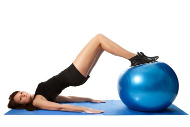 Reverse leg roll excercise clipart