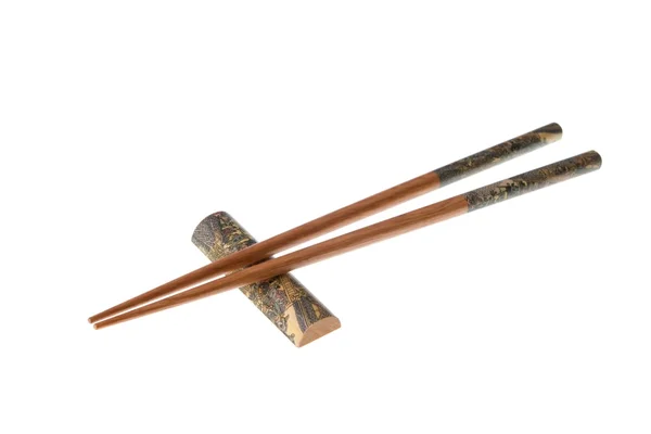 Wooden chopsticks with ornamentation — Stock Photo, Image