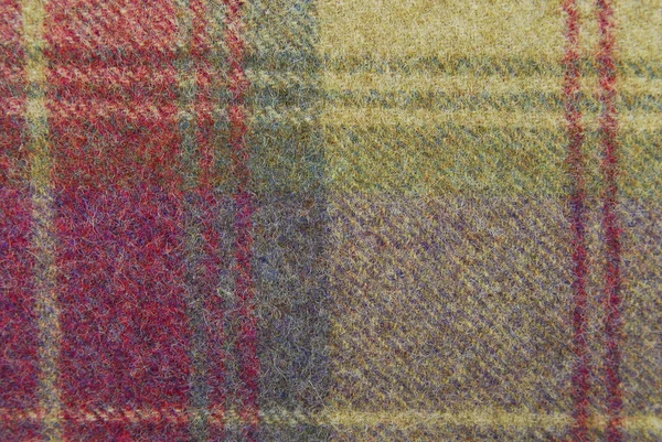 Wool plaid fabric texture macro — Stock Photo, Image
