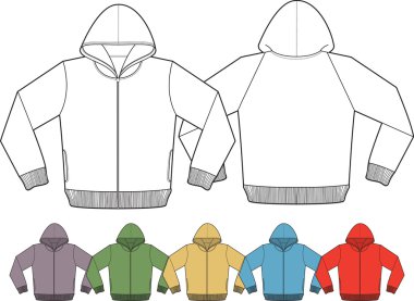 Jacket template clipart