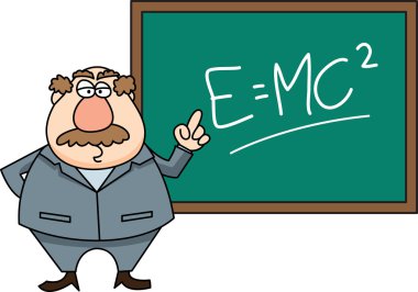 Teacher in front of the class clipart