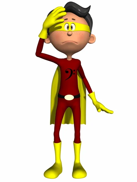 Toon postać superbohatera — Zdjęcie stockowe