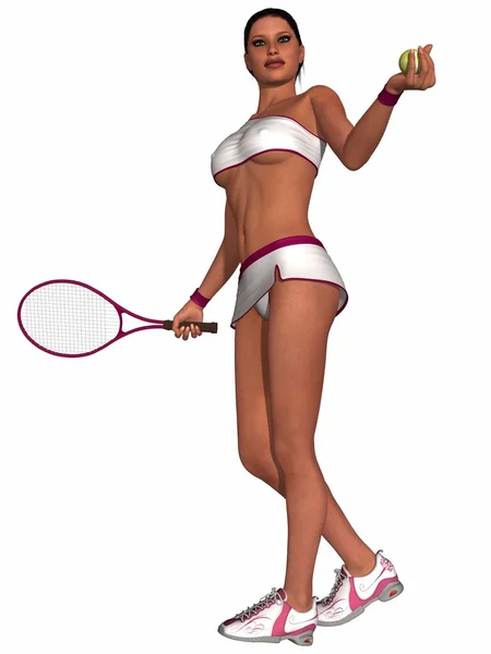 Seksi kadın tenisçi — Stok fotoğraf
