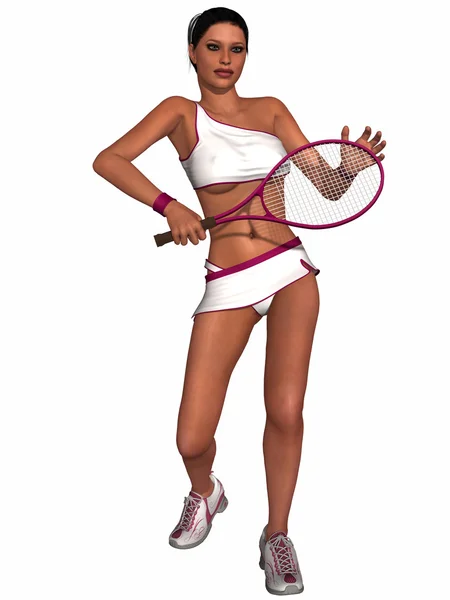 सेक्सी महिला टेनिस खेळाडू — स्टॉक फोटो, इमेज