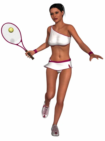 Sexy kvinnelig tennisspiller – stockfoto