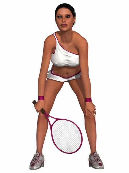 Sexy tennisspeelster — Stockfoto