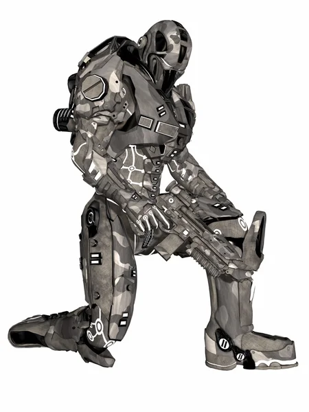 Futurisztikus katona — Stock Fotó