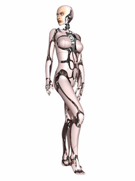 Vrouwelijk cyborg — Stockfoto