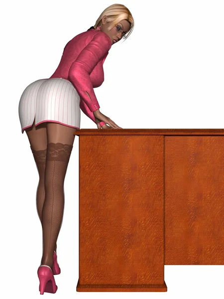 Сексуальный секретарь — стоковое фото