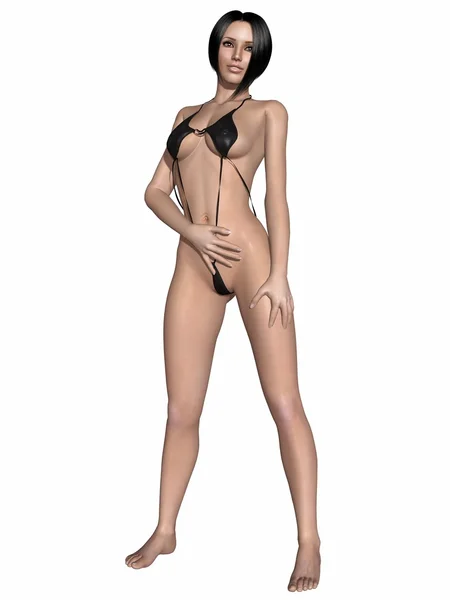 Skönhet med sexig mini bikini — Stockfoto