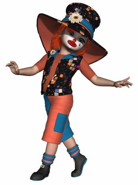 Funny clown clipart