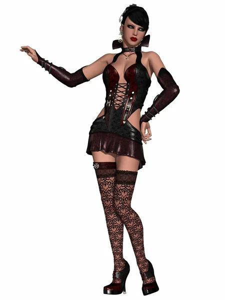 Frau mit Fantasy-Gothic-Outfit — Stockfoto