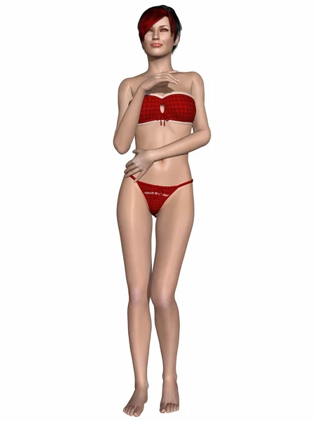Sexig tjej med söta sexiga underkläder — Stockfoto
