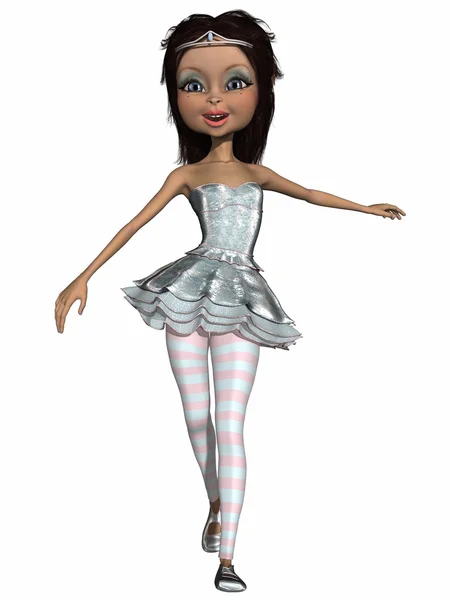 Wunderbare Zeichentrick-Ballerina — Stockfoto