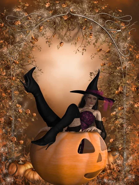 Bruja de Halloween — Foto de Stock
