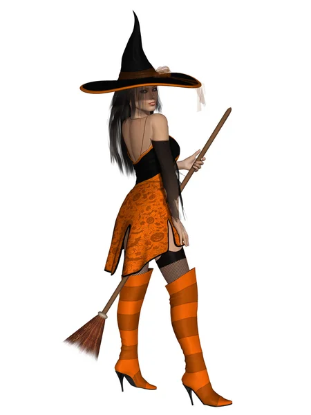 Хэллоуинская ведьма — стоковое фото