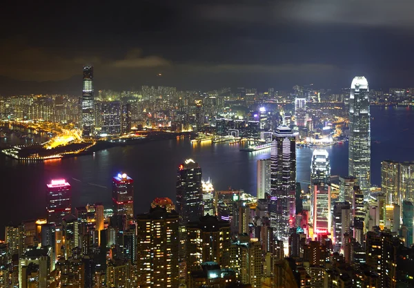 Hong Kong skyline at night Stock Picture