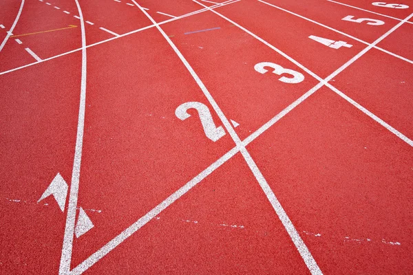Numbers on running track — Stock Photo, Image