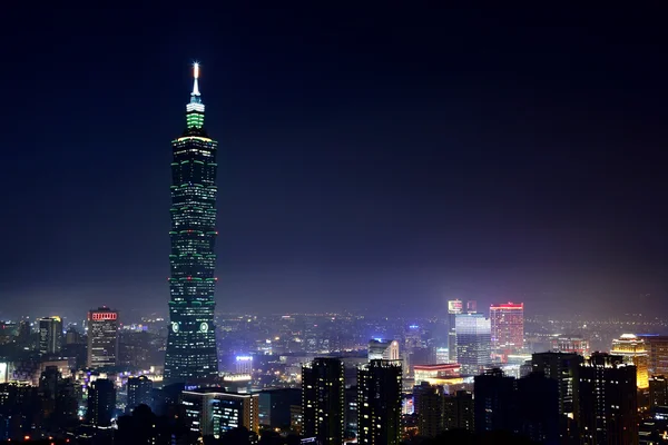 stock image Taipei at night