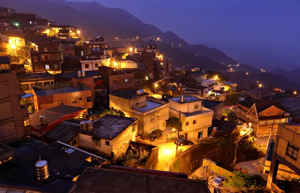 Jiufen at night , village in Taiwan — Stock Photo, Image