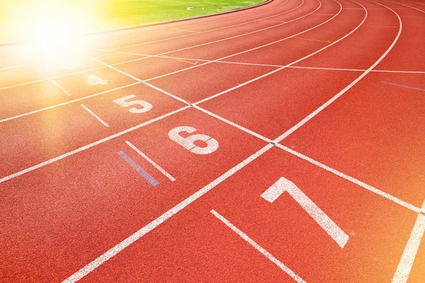 stock image Finish point of running track