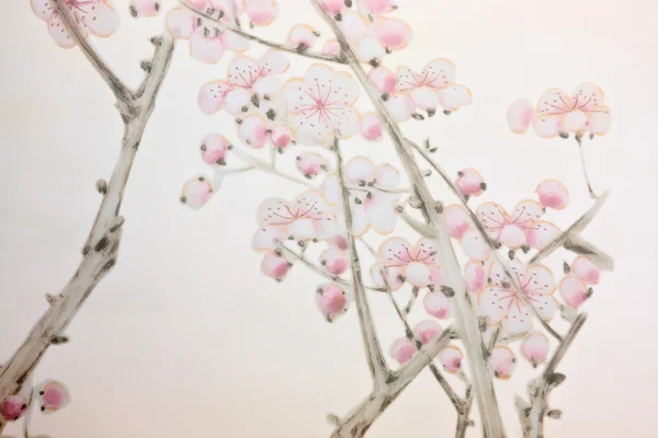 Chinese style cherry tree background — Stock Photo, Image