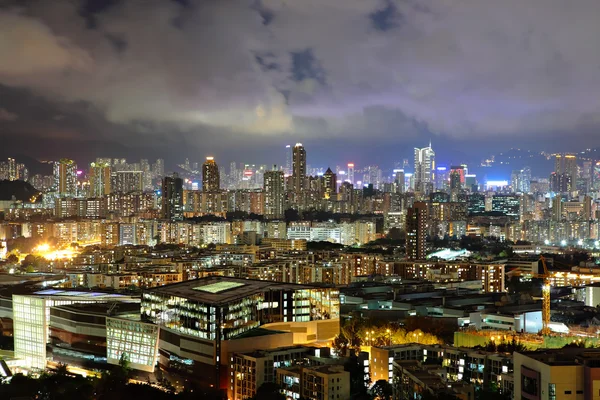 Hong Kong centre-ville la nuit — Photo