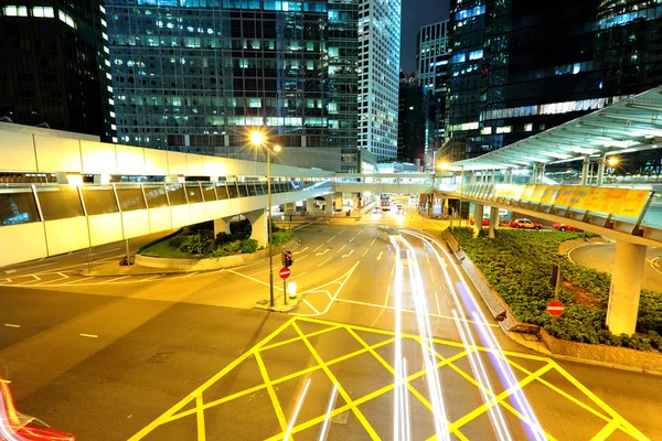 stock image Modern urban city at night