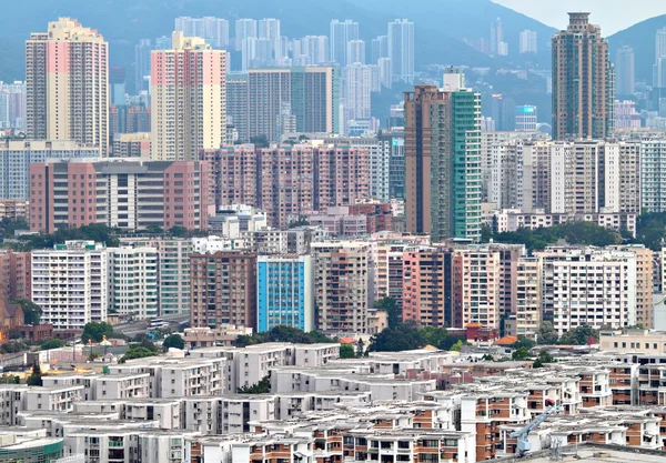 Hong kong zsúfolt épületek — Stock Fotó