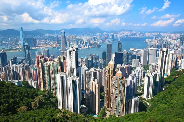 Hong Kong landmark view from the peak — Stok fotoğraf